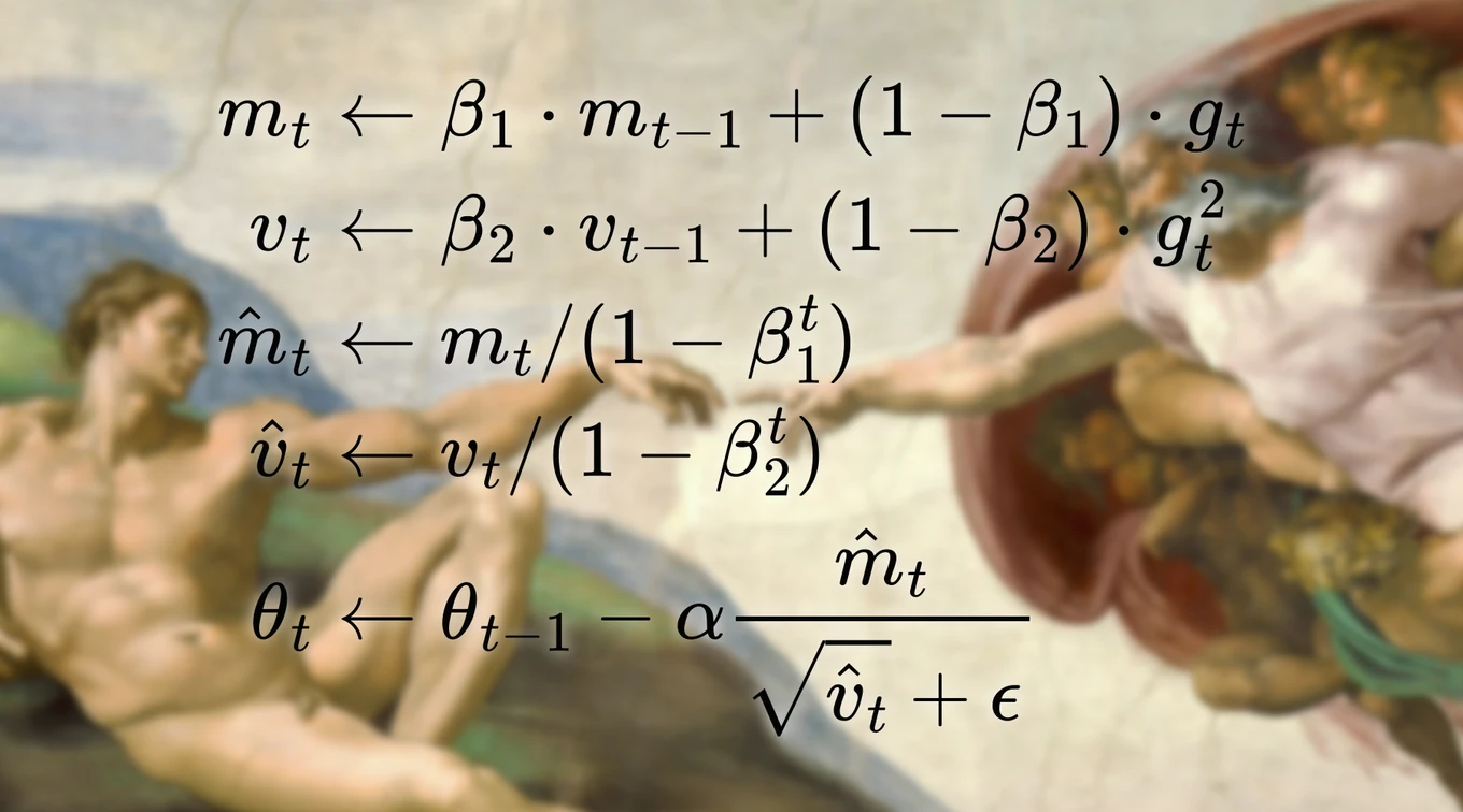 Adam optimizer equations